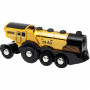 BRIO World gouden batterijlocomotief met licht en geluid (33630)