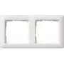 Gira Frame 109227 Horizontaal, 2-voudig met labelveld, Standard 55, Zuiver wit, Mat