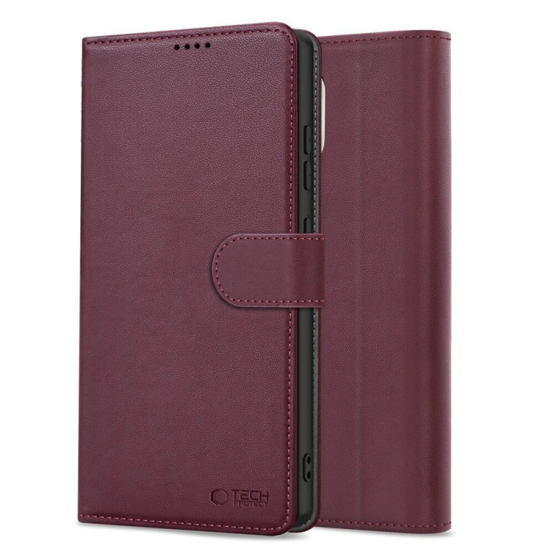 Tech-Protect portemonneehoesje Xiaomi Redmi Note 15 Pro 5G THP5097, bordeauxrood