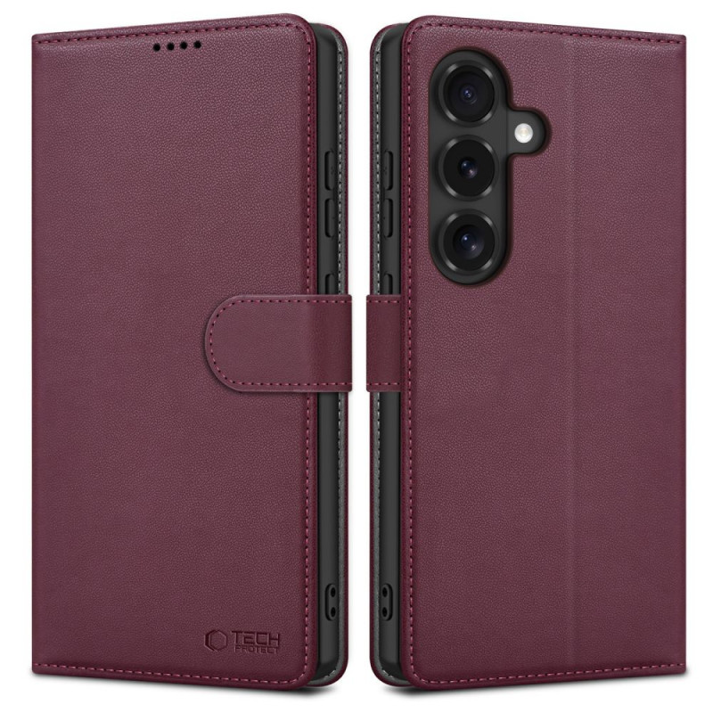 Tech-Protect portemonneehoesje Samsung Galaxy S26 FE bordeauxrood