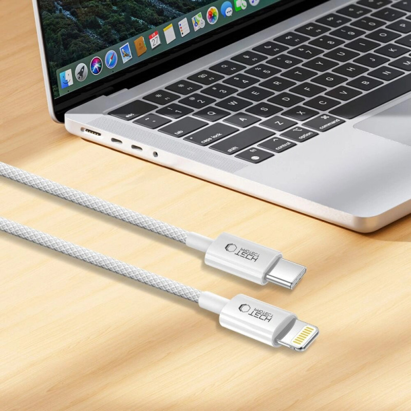 Tech-Protect Ultraboost Lite USB-C / Lightning-kabel PD27W/3A 200 cm, Cool Grey