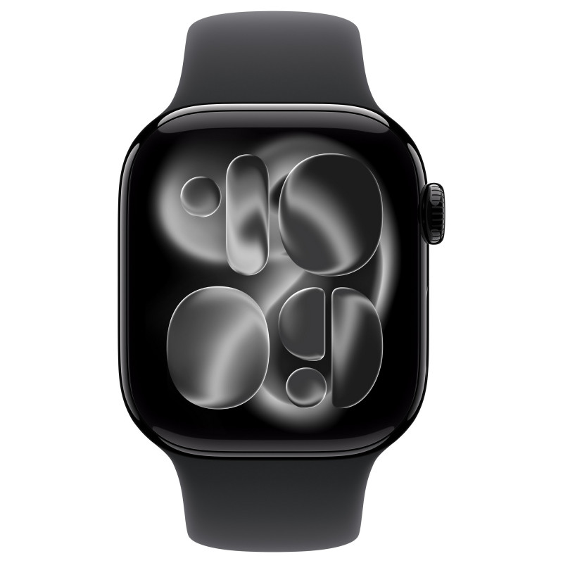 Apple Watch Series 11 GPS + Cellular (5G) 42 mm aluminium behuizing, zwart, M/L, MF854QL/A