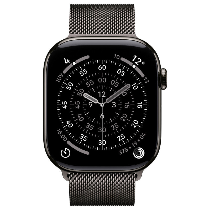 Apple Watch Series 11 GPS + Cellular 5G 42mm titanium behuizing, goud, MFD44QL/A