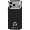 Guess GUE005537-0 Grained Round Strass Logo MagSafe hoesje voor Apple iPhone 18 Pro Max / 17 Pro Max, zwart