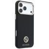 Guess GUE005537-0 Grained Round Strass Logo MagSafe hoesje voor Apple iPhone 18 Pro Max / 17 Pro Max, zwart