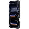 Guess GUE005537-0 Grained Round Strass Logo MagSafe hoesje voor Apple iPhone 18 Pro Max / 17 Pro Max, zwart