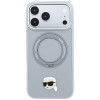 Karl Lagerfeld with Ring Stand 360 Karl Head Pin MagSafe hoesje voor Apple iPhone 18 Pro Max / 17 Pro Max, grijs (KF003236)