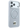 Karl Lagerfeld with Ring Stand 360 Karl Head Pin MagSafe hoesje voor Apple iPhone 18 Pro Max / 17 Pro Max, grijs (KF003236)
