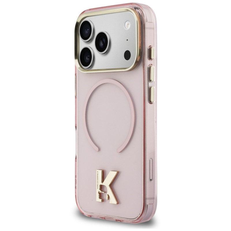 Karl Lagerfeld IML K Head hoesje KF003412 voor Apple iPhone 18 Pro Max / 17 Pro Max, roze