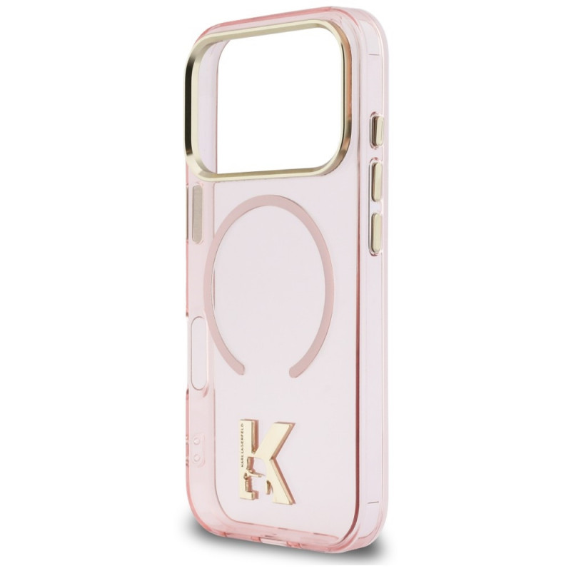 Karl Lagerfeld IML K Head hoesje KF003412 voor Apple iPhone 18 Pro Max / 17 Pro Max, roze