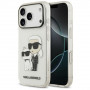 Karl Lagerfeld IML NFT Glitter Karl&Choupette hoesje KF003400 voor Apple iPhone 18 Pro Max / 17 Pro Max, transparant