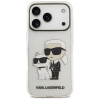 Karl Lagerfeld IML NFT Glitter Karl&Choupette hoesje KF003400 voor Apple iPhone 18 Pro Max / 17 Pro Max, transparant
