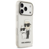 Karl Lagerfeld IML NFT Glitter Karl&Choupette hoesje KF003400 voor Apple iPhone 18 Pro Max / 17 Pro Max, transparant