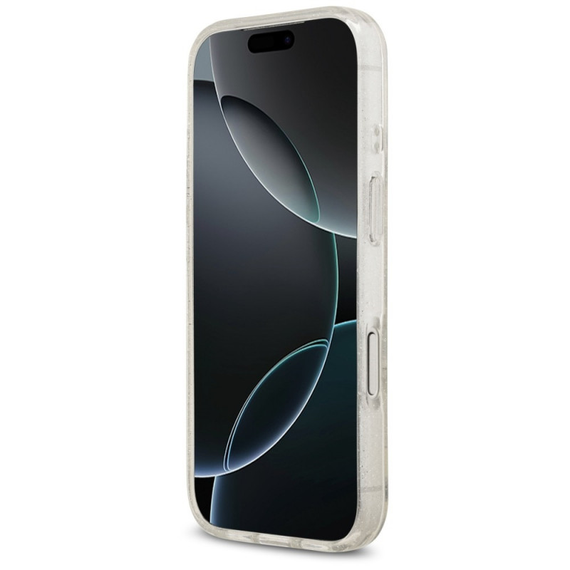 Karl Lagerfeld IML NFT Glitter Karl&Choupette hoesje KF003400 voor Apple iPhone 18 Pro Max / 17 Pro Max, transparant