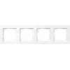 Gira Afdekraam 0214150, 4-voudig, Gira E1, zuiver wit, glanzend