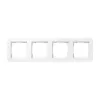 Gira Afdekraam 0214150, 4-voudig, Gira E1, zuiver wit, glanzend