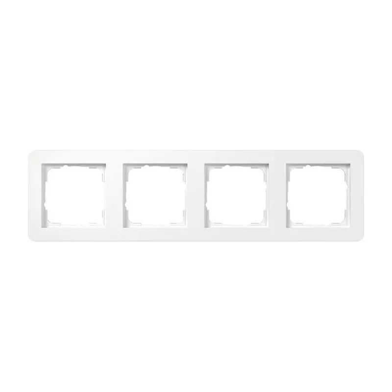 Gira Afdekraam 0214150, 4-voudig, Gira E1, zuiver wit, glanzend