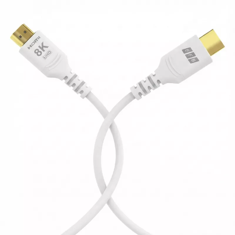 EFB Elektronik HDMI-21-00013 HDMI-kabel Ultra High Speed, 8K60Hz, 48 Gbit/s, 5 m, wit, compatibel met HDMI 2.1/2.0