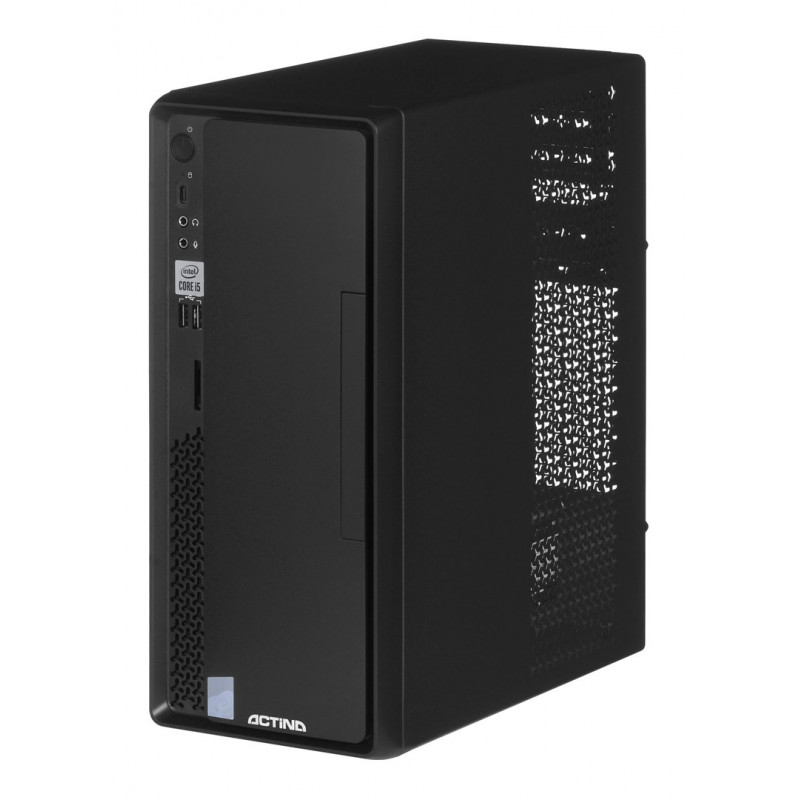 Actina Prime i3-12100 Mini Tower desktop-pc, Intel Core i3-12100, 8 GB DDR4 RAM, 512 GB SSD, Windows 11 Home, zwart