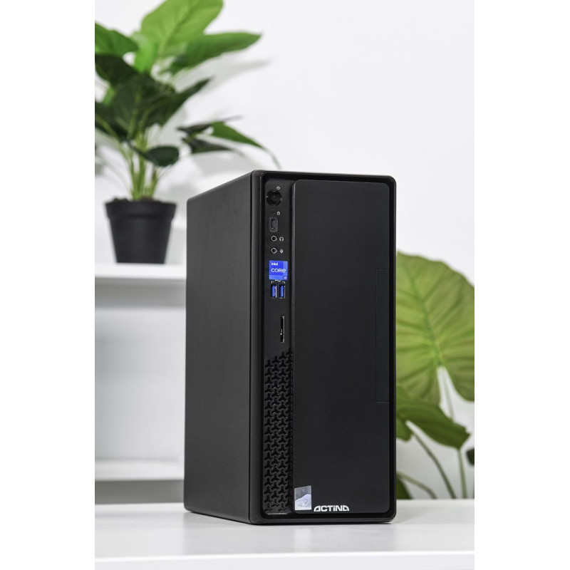 Actina Prime i3-12100 Mini Tower desktop-pc, Intel Core i3-12100, 8 GB DDR4 RAM, 512 GB SSD, Windows 11 Home, zwart