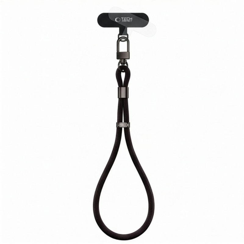 Tech-Protect C11S koord polsband voor telefoon, obsidiaanzwart