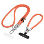 Tech-Protect C10S Rope Crossbody & Wrist set telefoonbandjes, oranje/titanium