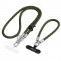 Tech-Protect C10S Rope Crossbody & Wrist set telefoonbandjes, olijfgroen/titanium