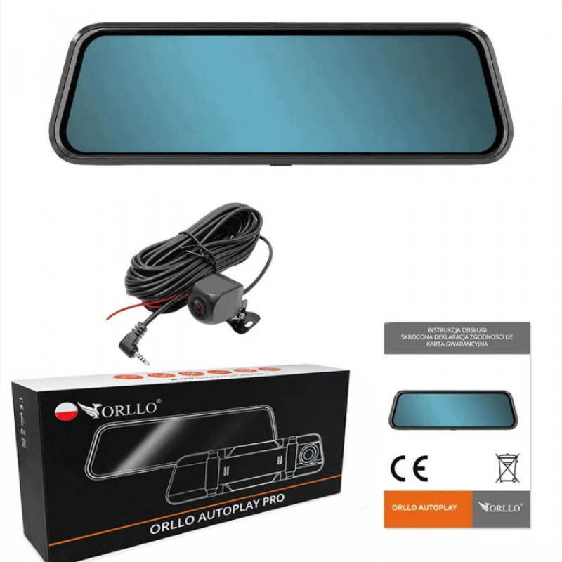ORLLO Autoplay PRO 4K auto-dashcam voor en achter, GPS, Wi-Fi