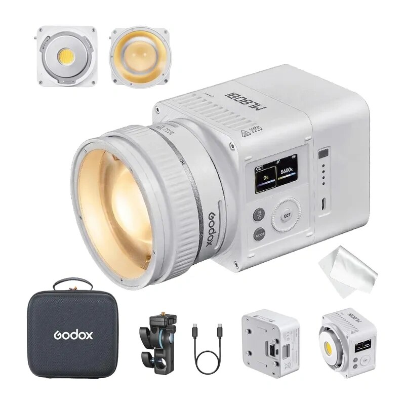 Godox ML80Bi LED-videolamp, bicolor 2800-6500 K, CRI 96