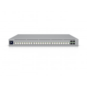 Ubiquiti UniFi Switch 32x 2.5G RJ45 / 16x 10G RJ45 / 4x SFP28, beheerd, 19″ rackmontage, 1.3″ touchscreen