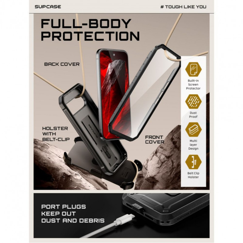 Supcase Unicorn Beetle Pro hoesje voor Google Pixel 11 Pro, Zwart