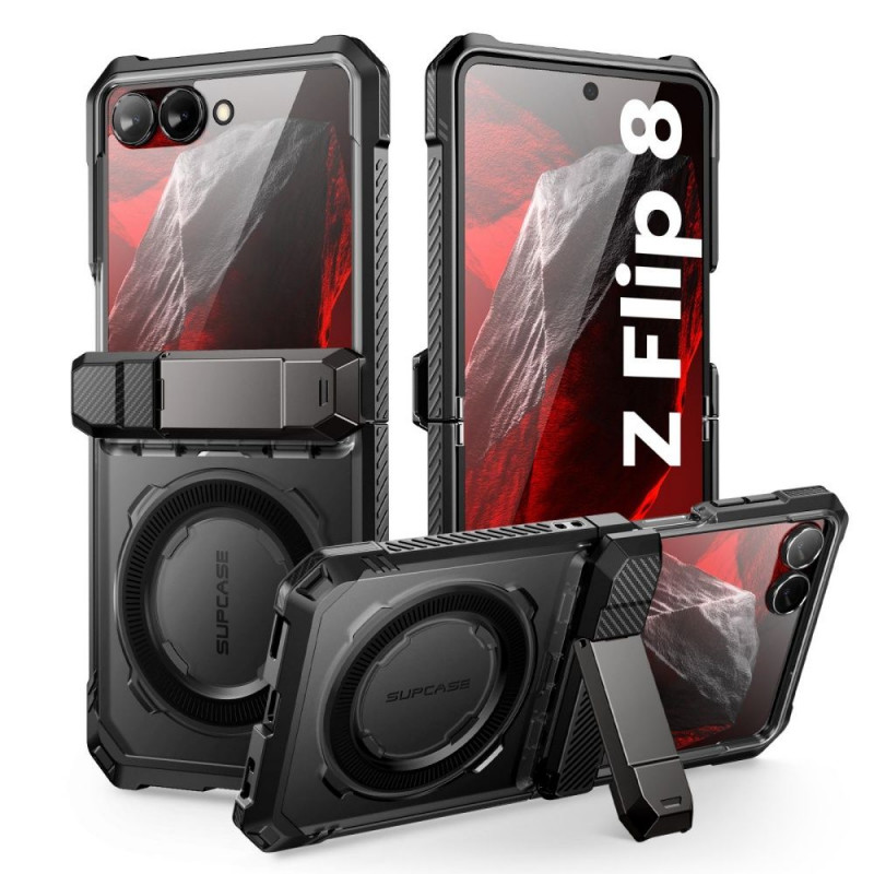 Supcase Unicorn Beetle Grip Mag MagSafe hoesje voor Samsung Galaxy Z Flip 8, zwart