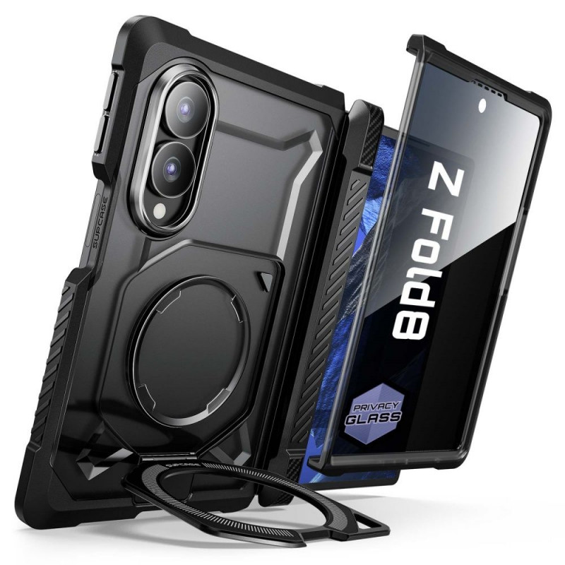 Supcase UB Grip Mag MagSafe Privacy hoesje met privacyglas voor Samsung Galaxy Z Fold 8, zwart