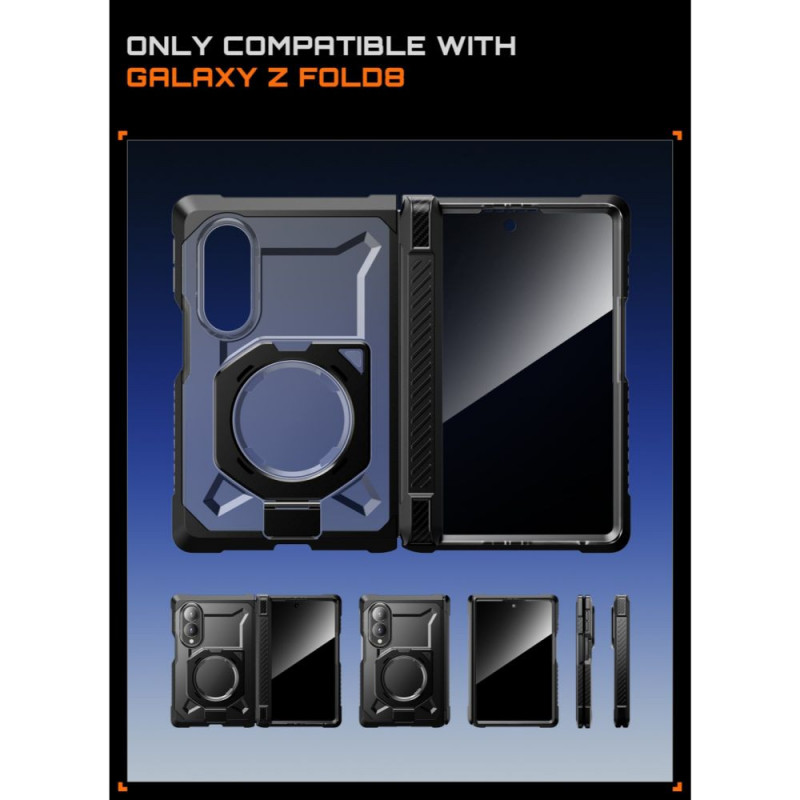 Supcase UB Grip Mag MagSafe Privacy hoesje met privacyglas voor Samsung Galaxy Z Fold 8, zwart