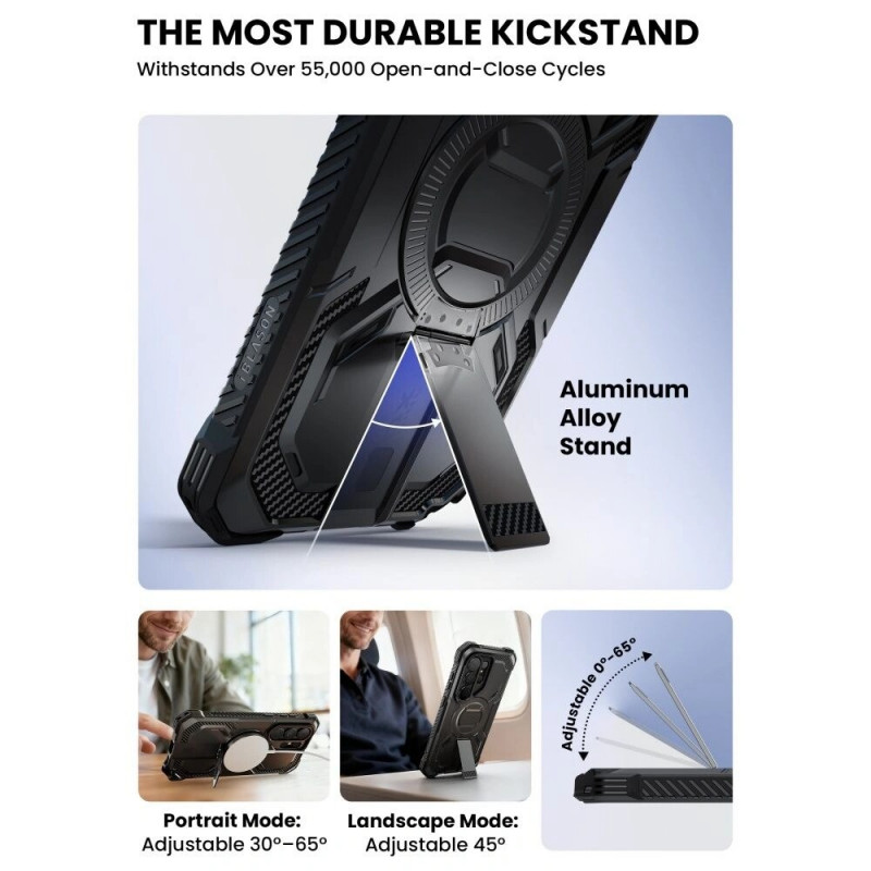 Supcase iBlason ArmorBox Clip Mag MagSafe hoesje voor Samsung Galaxy S26 Ultra, zwart