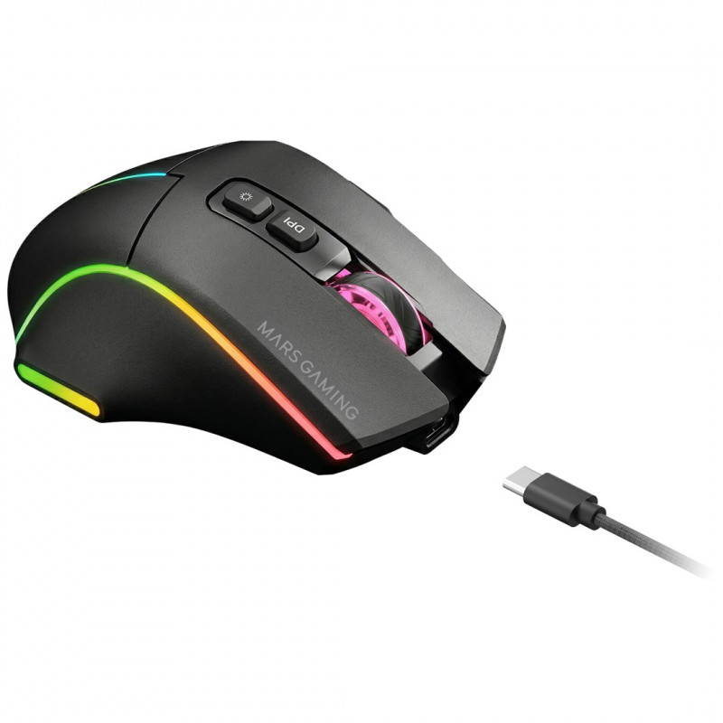 Tacens Mars Gaming MMW-VECTOR draadloze gamingmuis, 12000 DPI, Bluetooth 5.4, 2,4 GHz