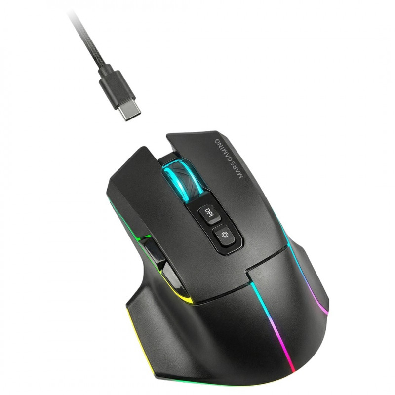 Tacens Mars Gaming MMW-VECTOR draadloze gamingmuis, 12000 DPI, Bluetooth 5.4, 2,4 GHz