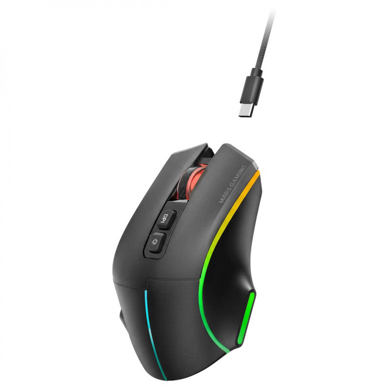 Tacens Mars Gaming MMW-VECTOR draadloze gamingmuis, 12000 DPI, Bluetooth 5.4, 2,4 GHz