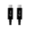 i-tec USB-C-oplaadkabel, 1.8 m, USB Power Delivery tot 100 W, zwart