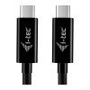 i-tec USB-C-oplaadkabel, 1.8 m, USB Power Delivery tot 100 W, zwart