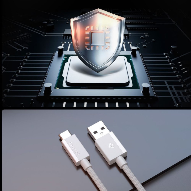 Spigen EB6015AC Essential USB-C-kabel 60W 150 cm, wit