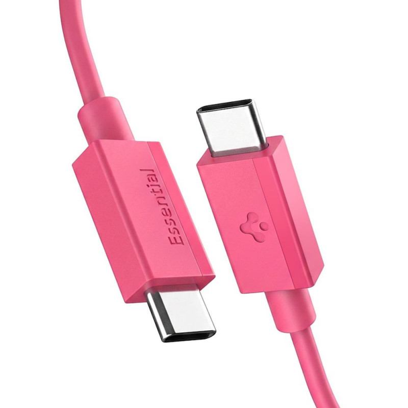 Spigen EB6010CC Essential USB-C-naar-USB-C-kabel 60W 100 cm, roze