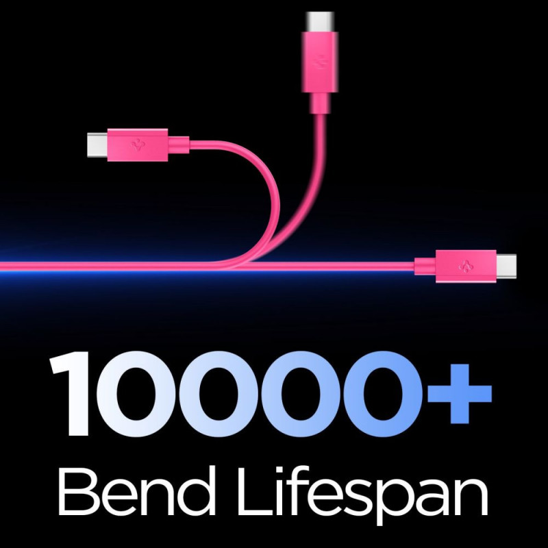 Spigen EB6010CC Essential USB-C-naar-USB-C-kabel 60W 100 cm, roze