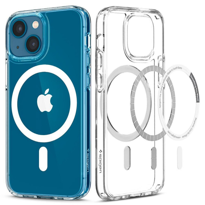Spigen Ultra Hybrid Mag MagSafe Apple iPhone 13 mini hoesje, wit