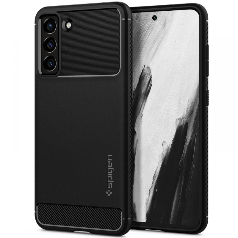 Spigen Rugged Armor hoesje voor Samsung Galaxy S21 FE, matzwart