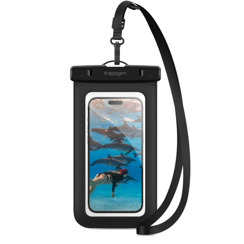 Spigen A601 Aqua Shield universele waterdichte hoes, zwart