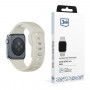 3mk siliconen horlogeband voor Apple Watch 42/44/45/49 mm, beige
