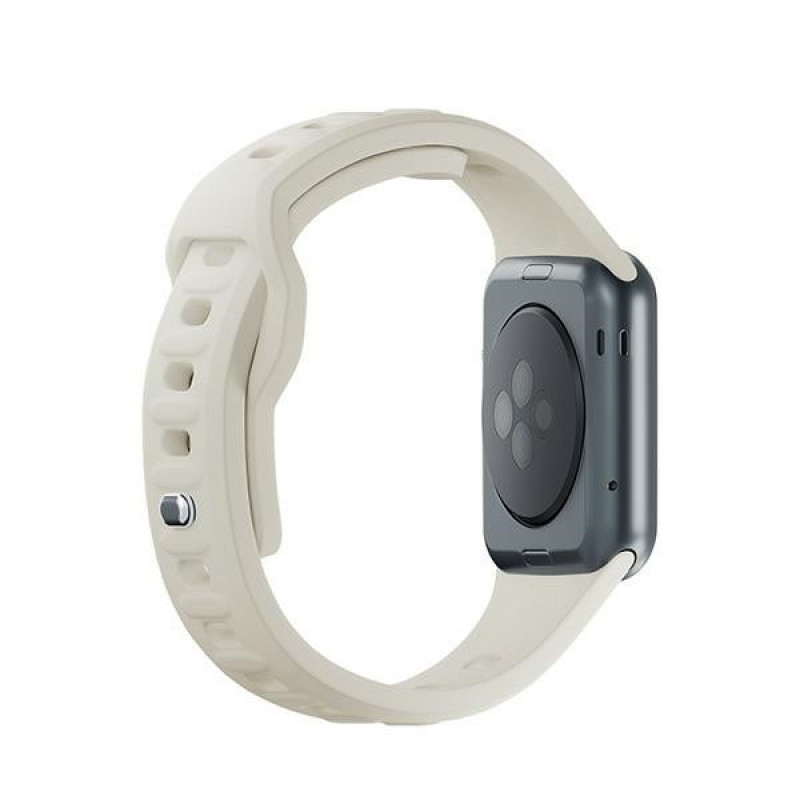 3mk siliconen horlogeband voor Apple Watch 42/44/45/49 mm, beige