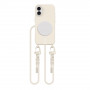 Tech-Protect MagNecklace MagSafe-hoesje met draagkoord voor Apple iPhone 16, beige