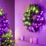 Twinkly Voorverlichte krans 50 RGB LED, groen draad, stekker type C, 60 cm